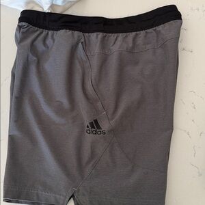 Adidas Men's Charcoal Drawstring Waist Athletic Shorts Size Large